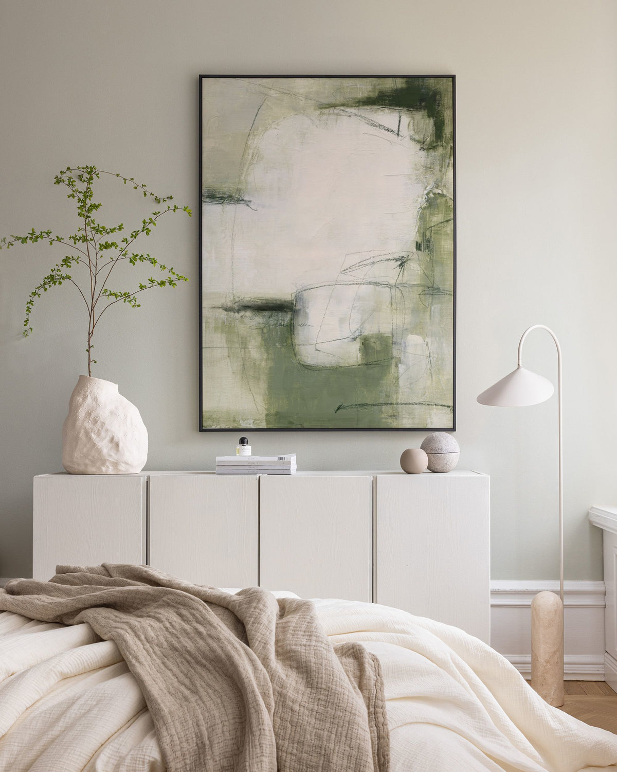 Contemporary Greens No2 Canvas print