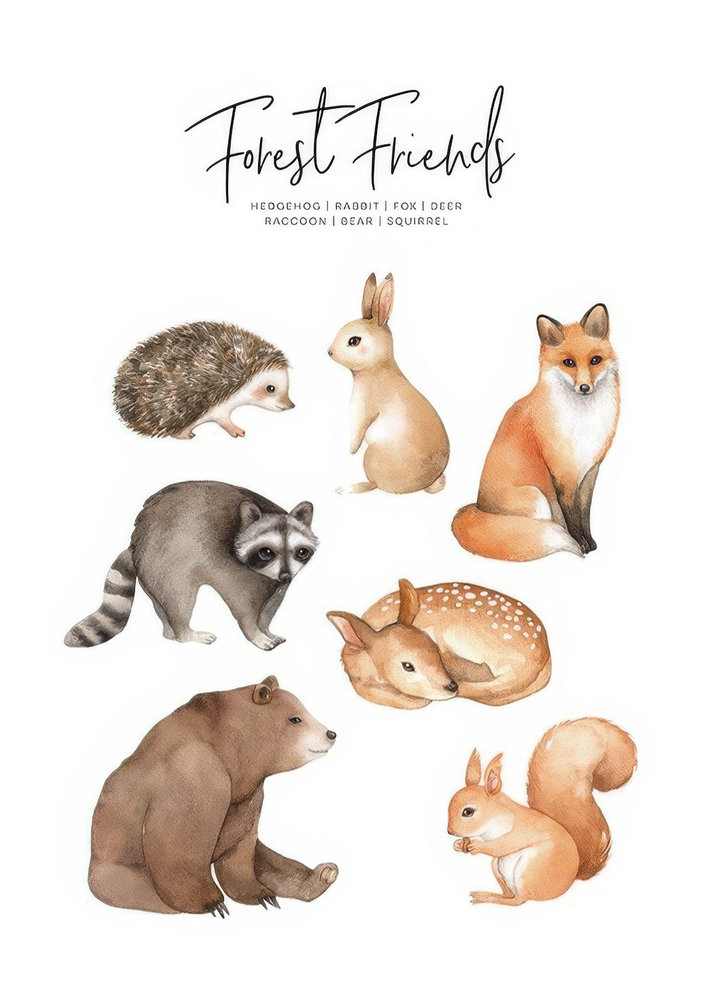 Forest Animals Print