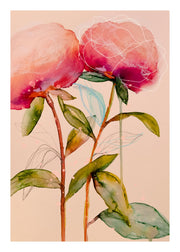 Leigh Viner - Artsy Peonies No2 Print