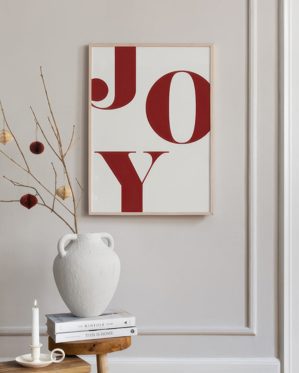 Joy in Red Print