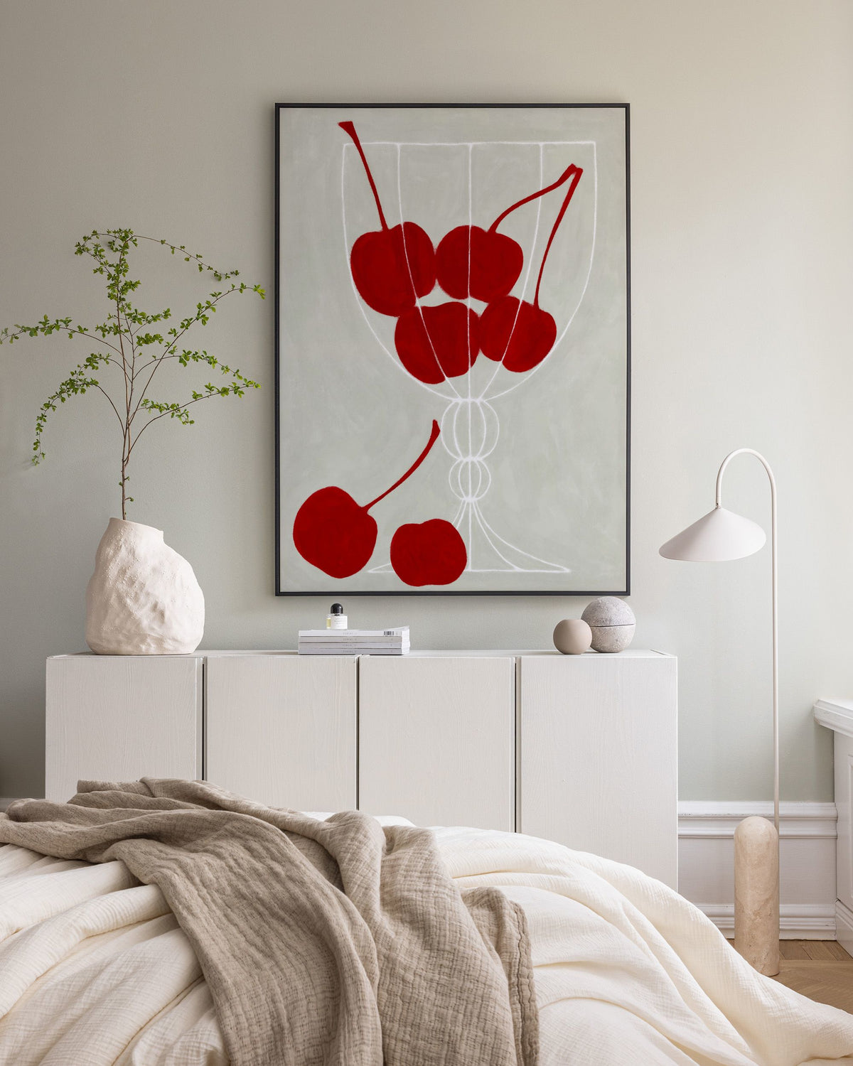 Kit Agar - Cherries Canvas print