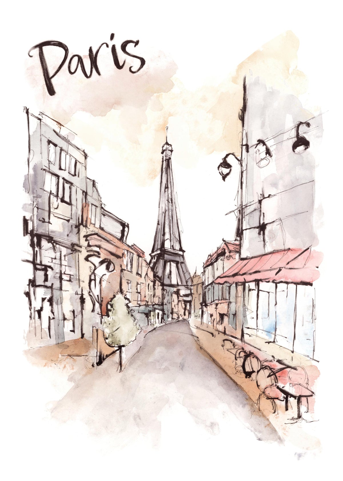Painted Paris Print