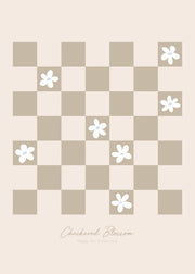 Checkered Blossom Print