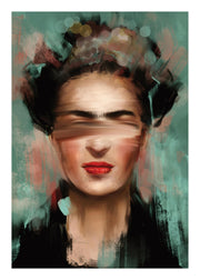 Kahlo in Green Print