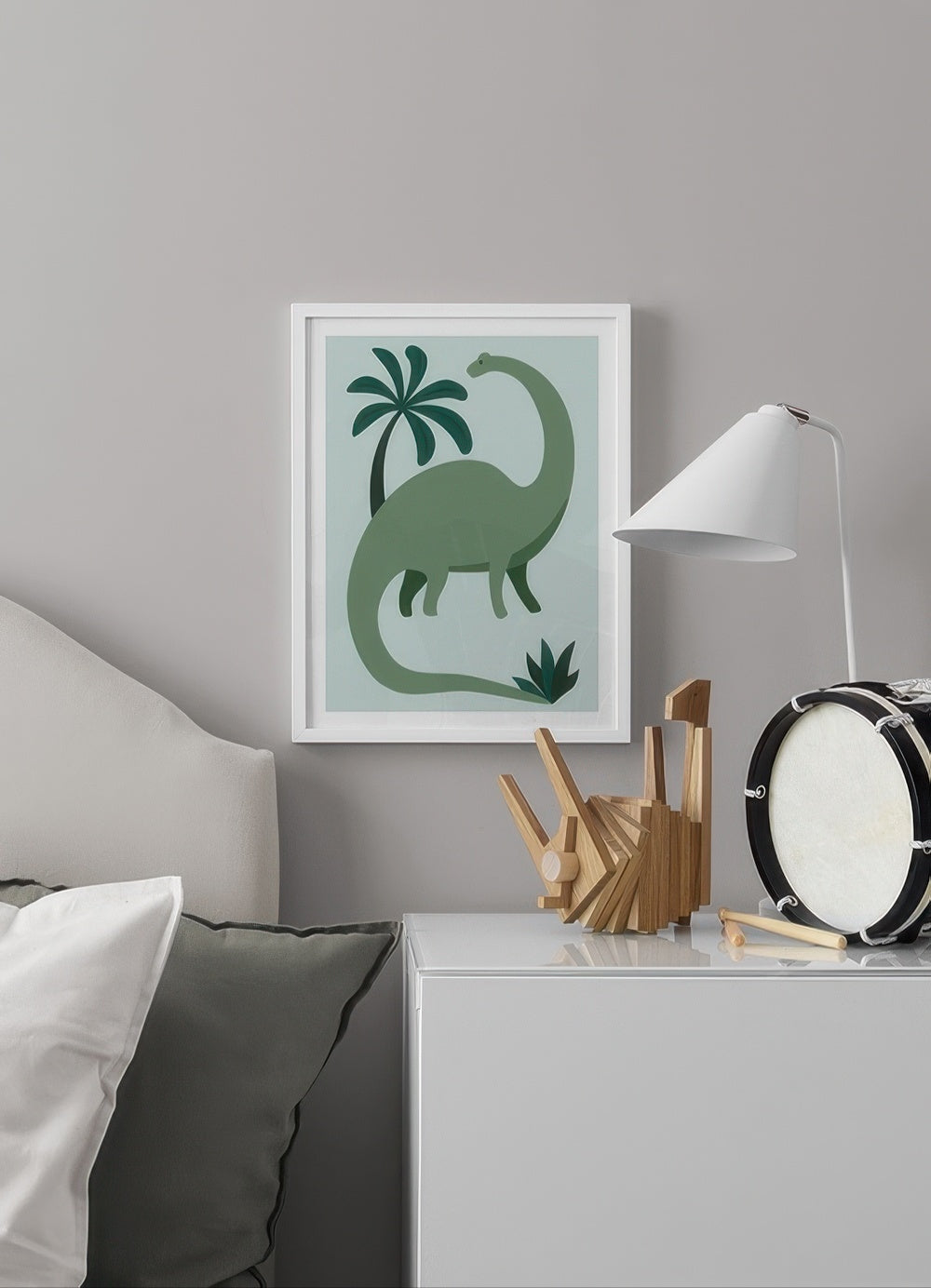 Green Dinosaur Print