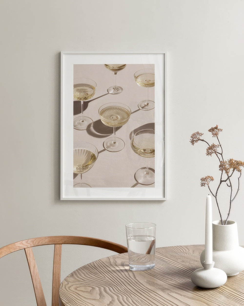 Glasses of Champagne Print