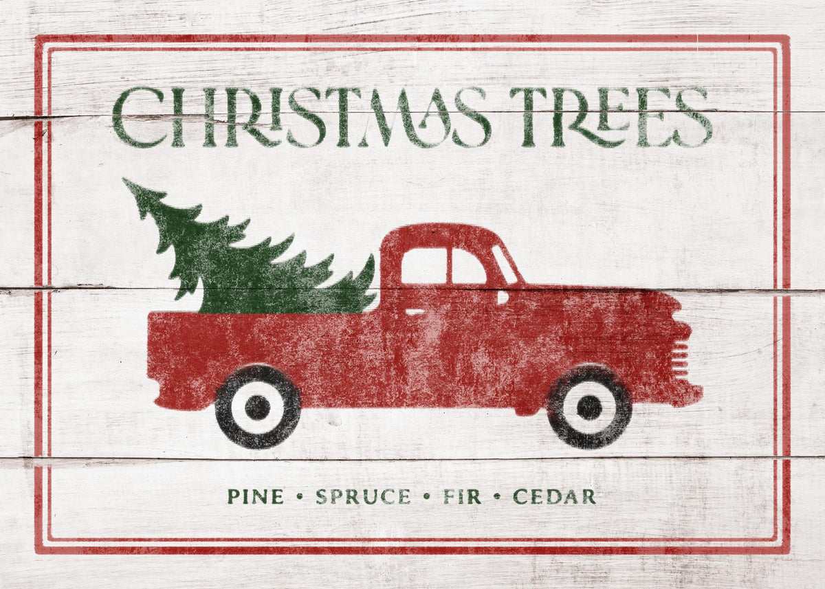 Vintage Holiday Sign Print