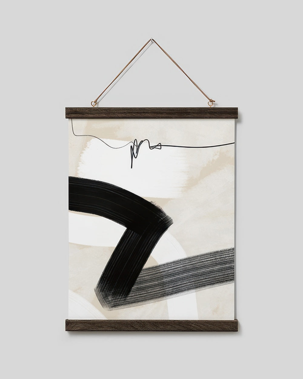 Poster Hanger Dark Oak 31 cm, magnet fastener