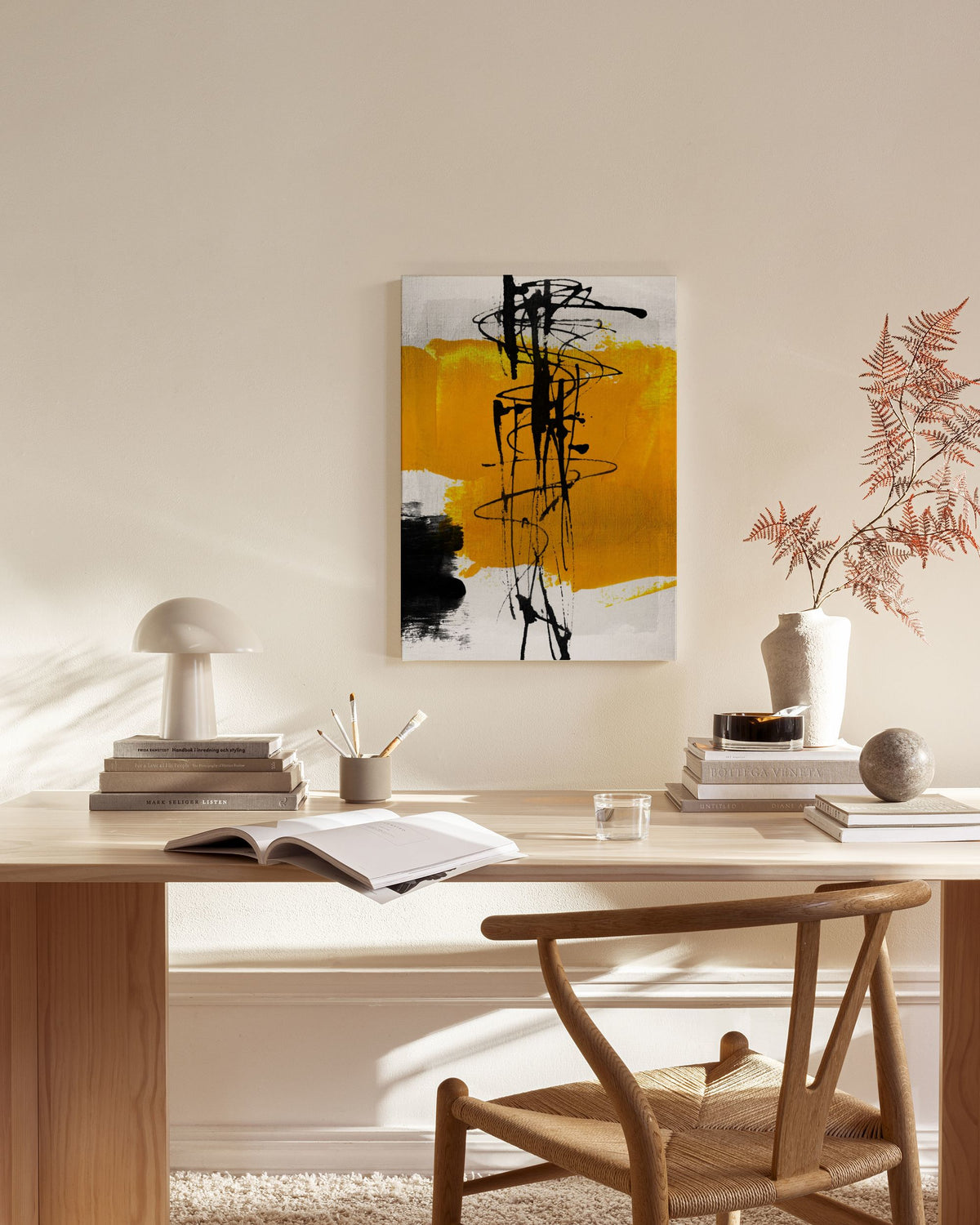 Yellow Abstract No1 Canvas print