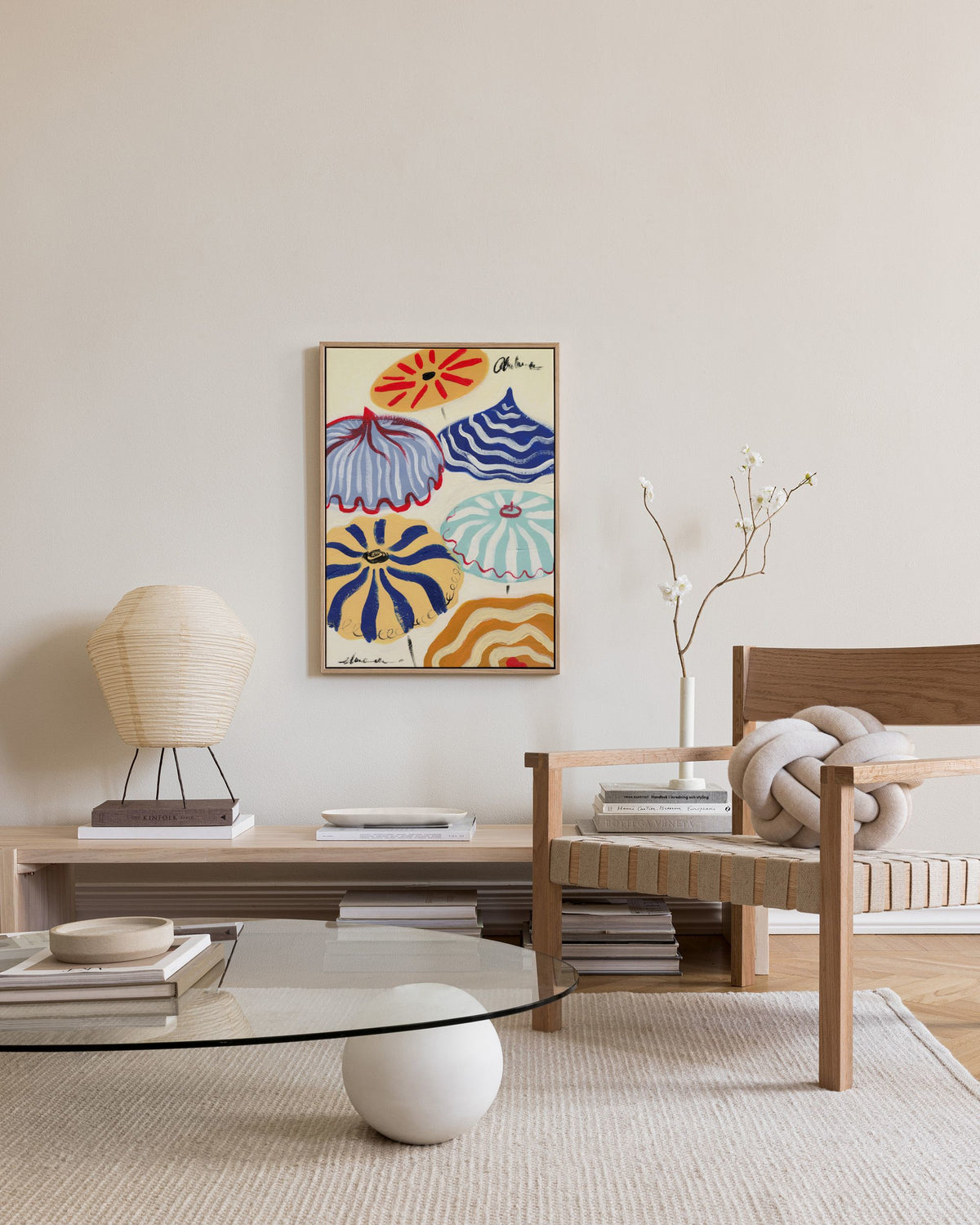 Riviera Parasols Canvas print