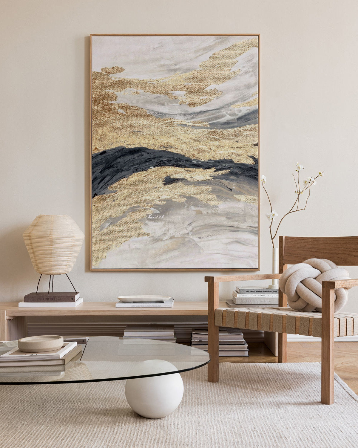 Gold Wave No1 Canvas print