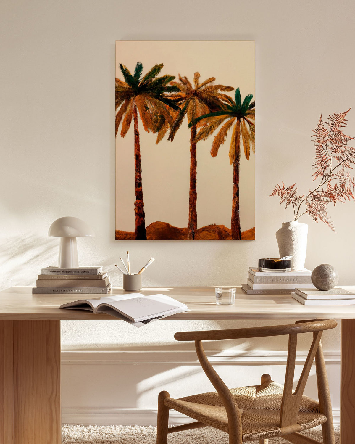 Merel Takken - Palm Trio Canvas print