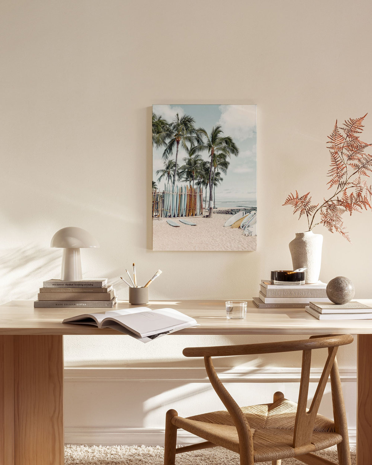 Waikiki Surfing Canvas print