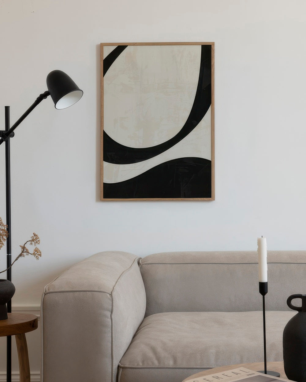 Black and Beige Centerpiece No2 Print