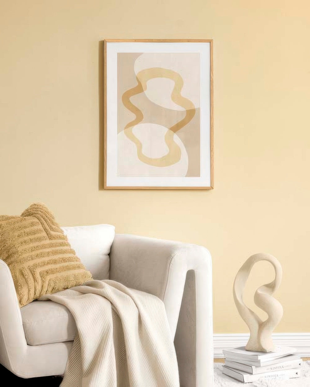Abstract Yellow Shapes No2 Print