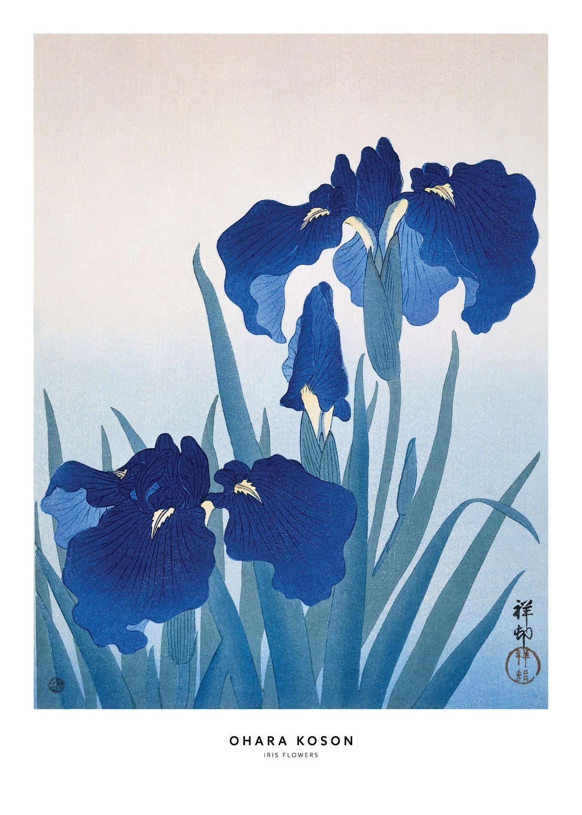 Ohara Koson - Iris Flowers Print