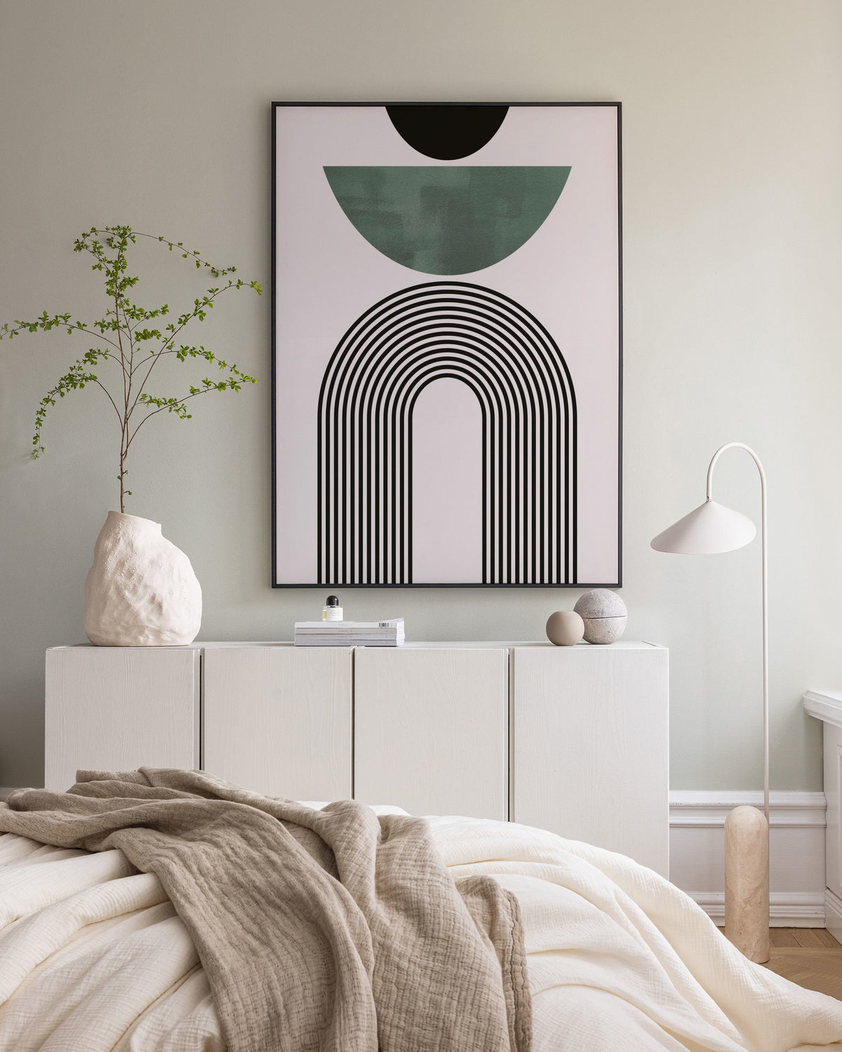 Mid Century Green No2 Canvas print