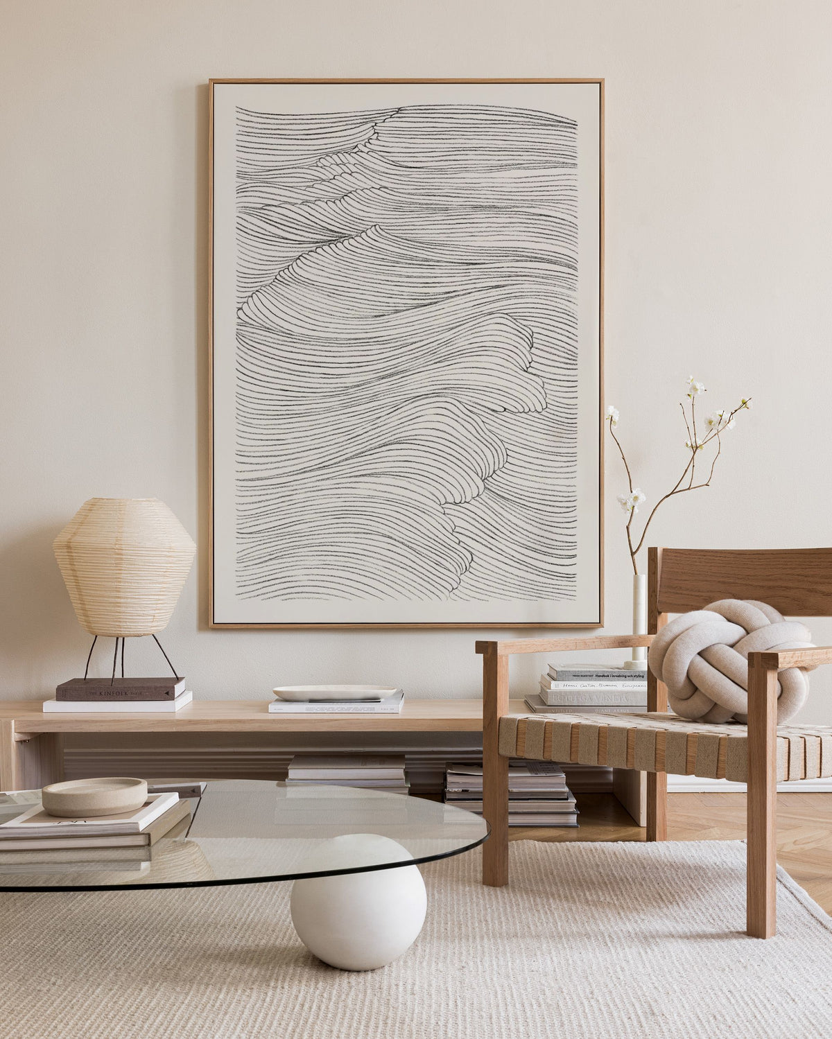 Waves in Line Canvas