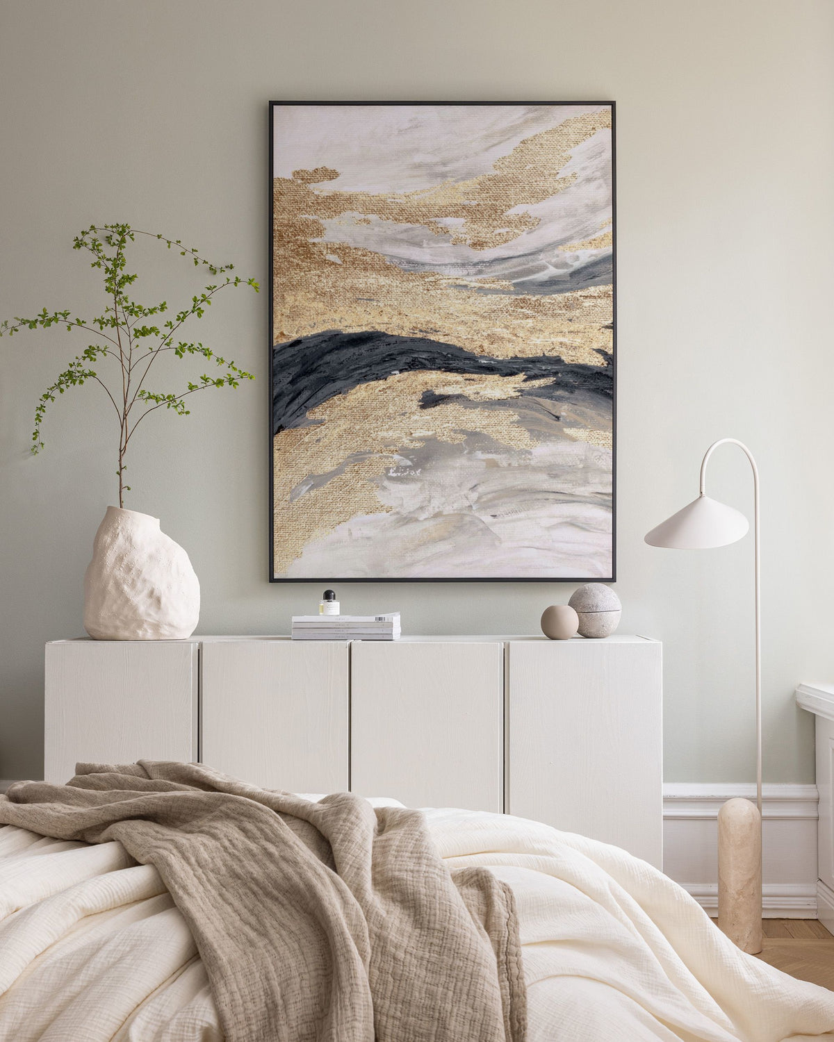 Gold Wave No1 Canvas print
