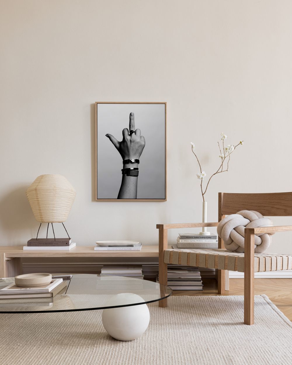 The Finger Canvas print