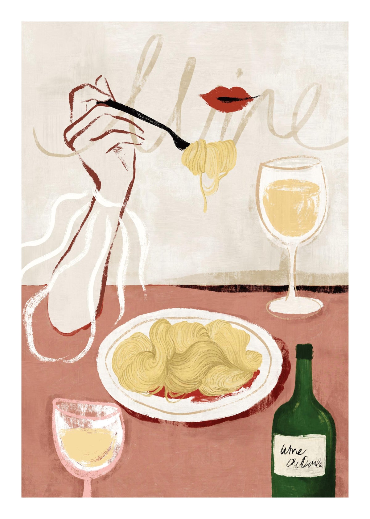 Wine and Pasta Print