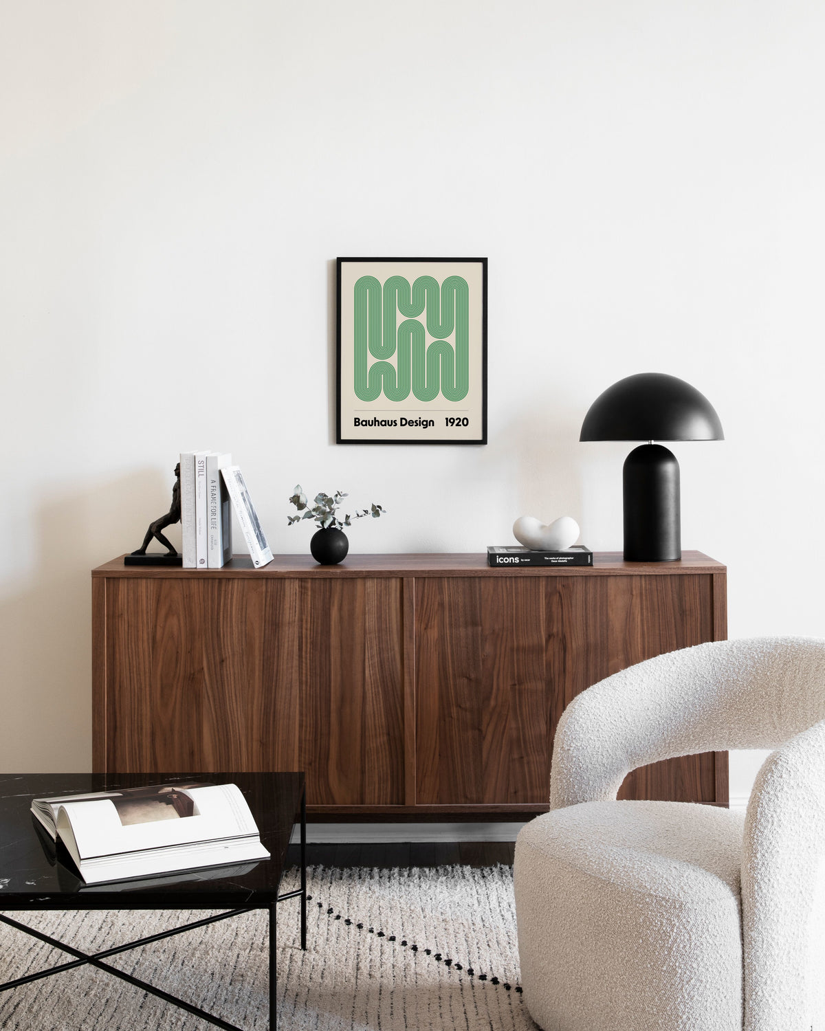 Bauhaus Design Swirls Print