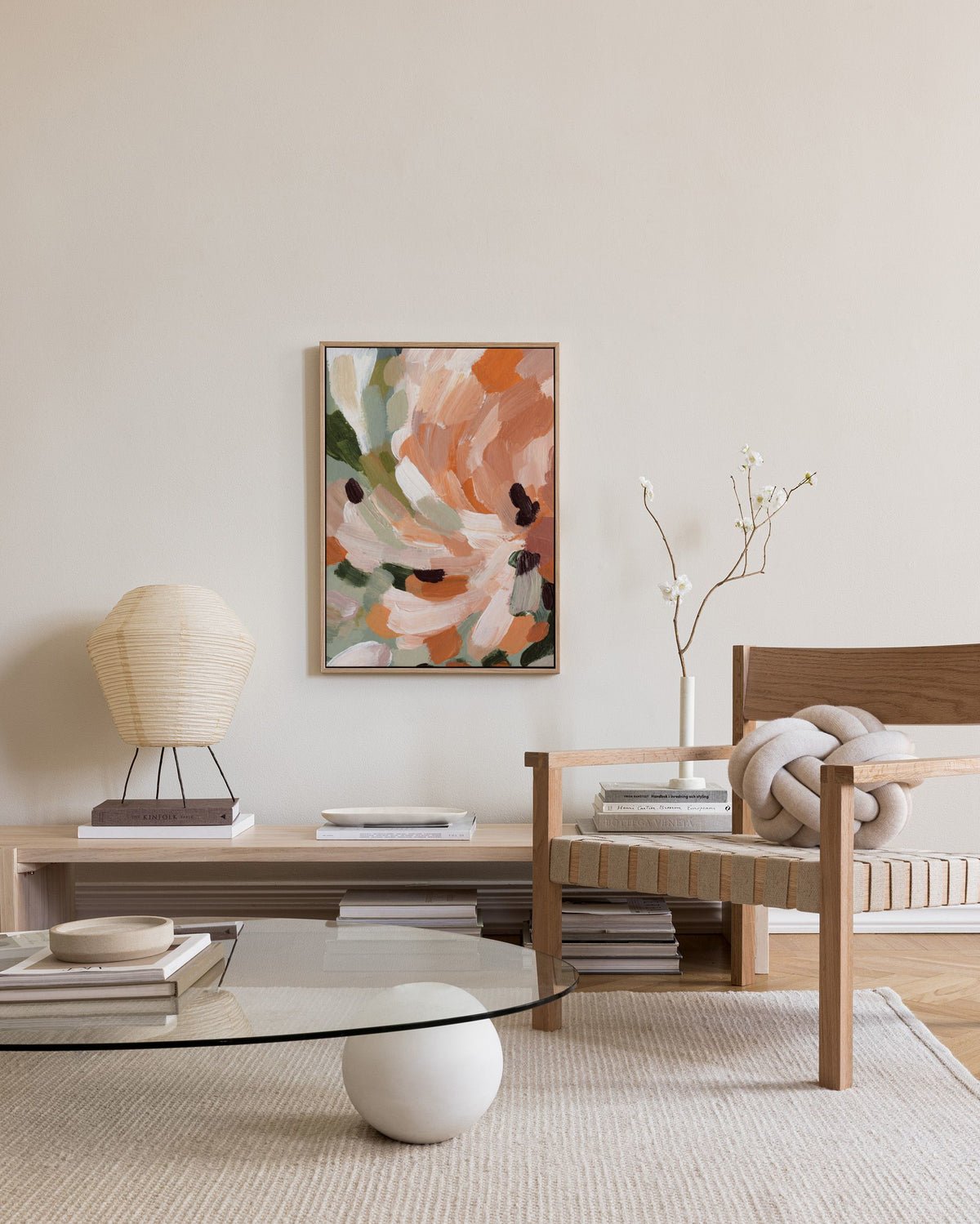 Soft Rustic Florals No1 Canvas print