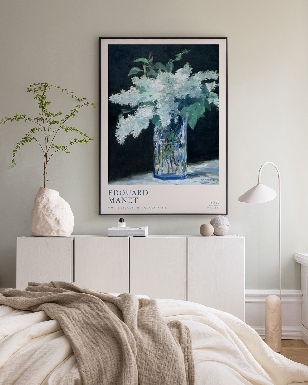 Édouard Manet - White Lilacs in a Glass Vase Canvas print