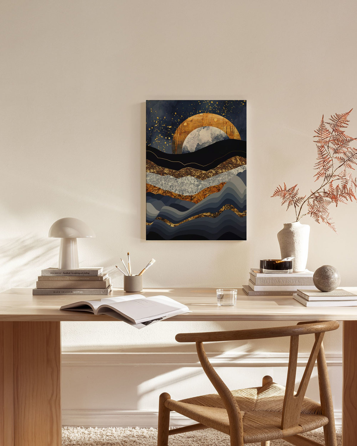 SpaceFrog Designs - Metallic Mountains Canvas print