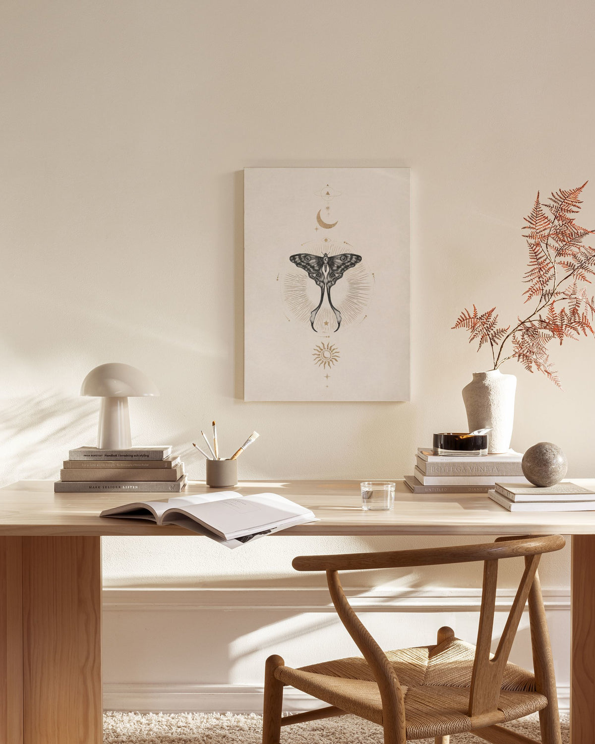 Moon Star Butterfly Canvas print