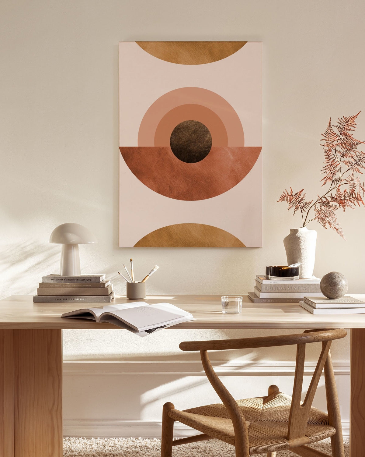 Abstract Terracotta Canvas print