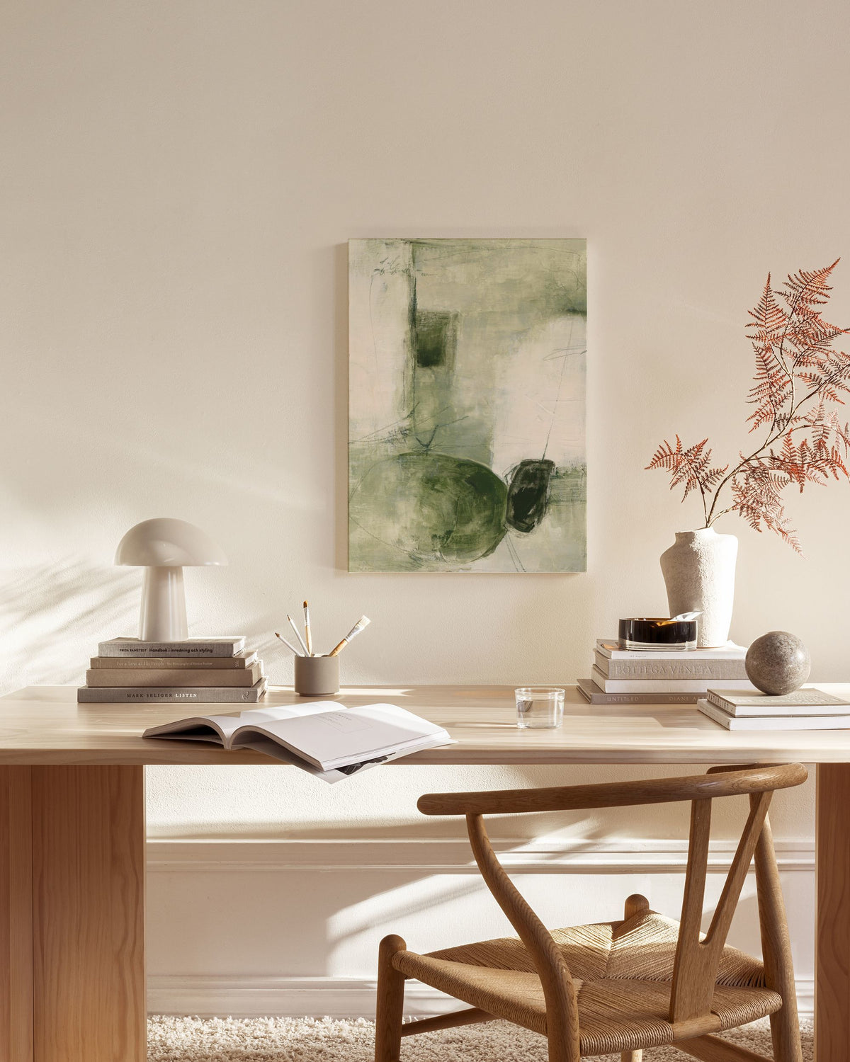 Contemporary Greens No1 Canvas print