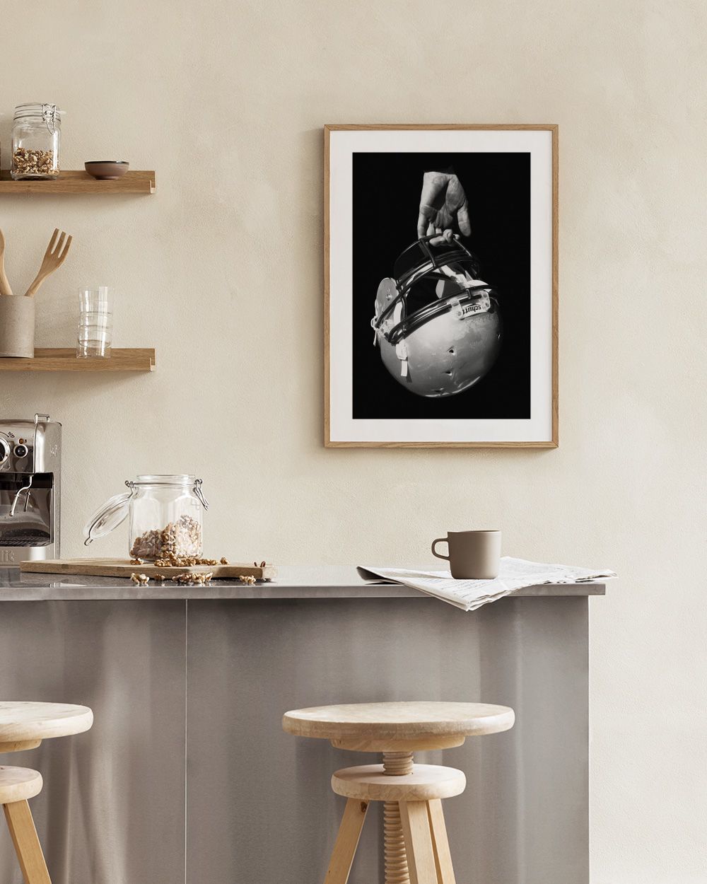 American Football Helmet Print