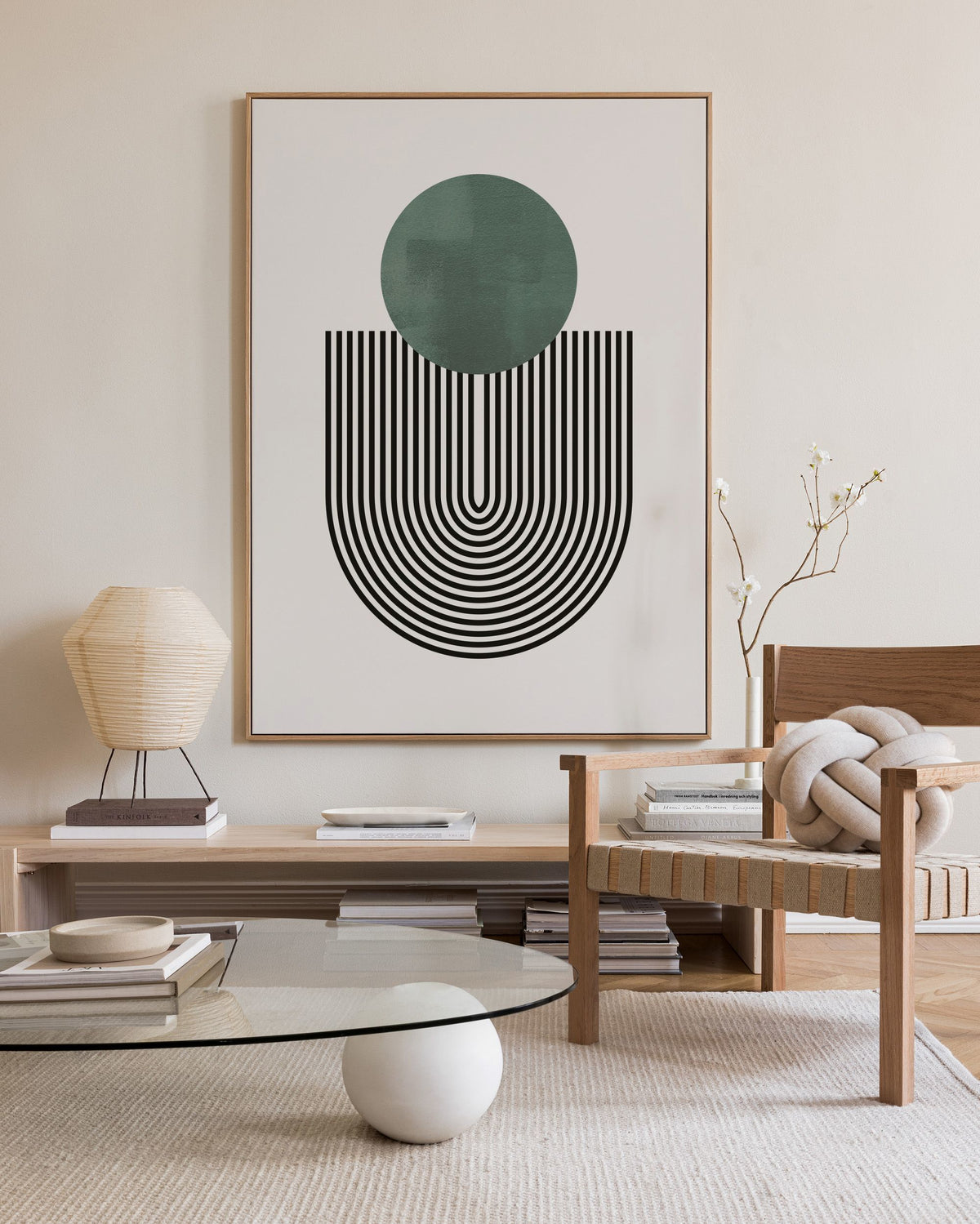 Mid Century Green No1 Canvas print