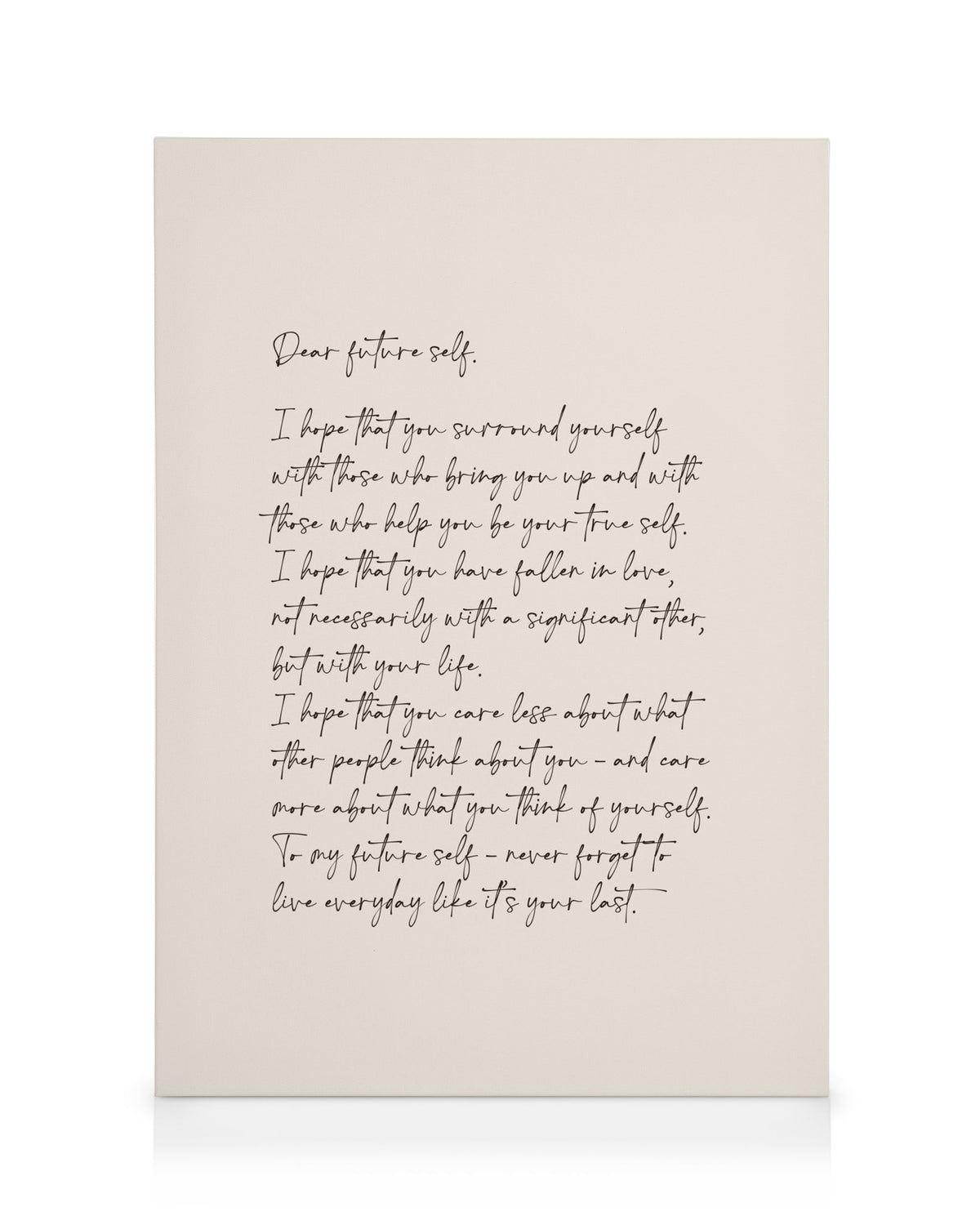 Dear Future Self Canvas print