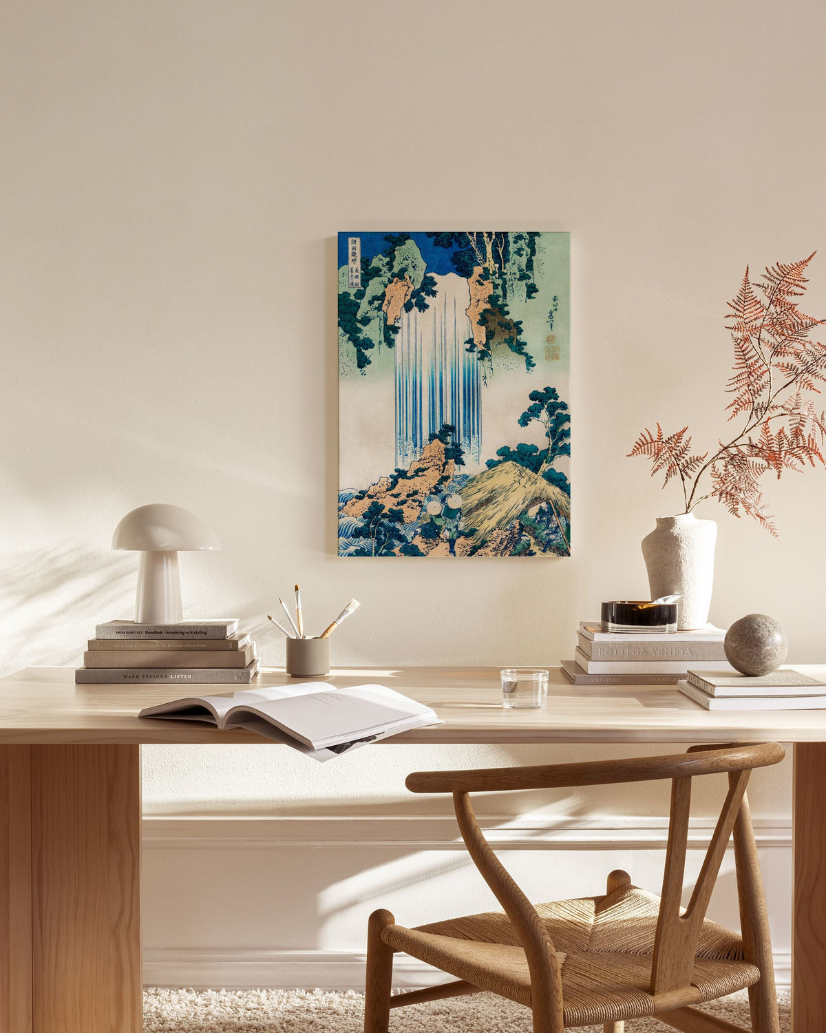 Hokusai - Yoro Waterfall in Mino Province Canvas print
