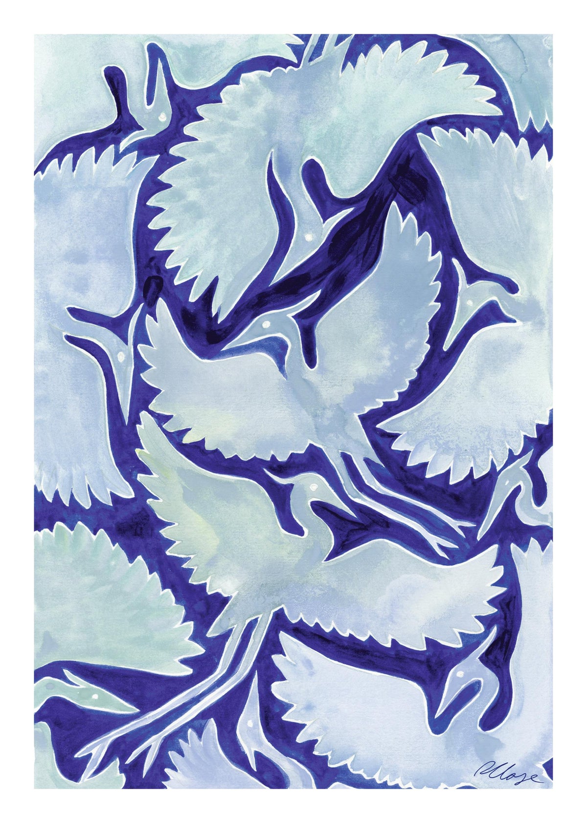 Rosanna Corfe - Blue Herons Print