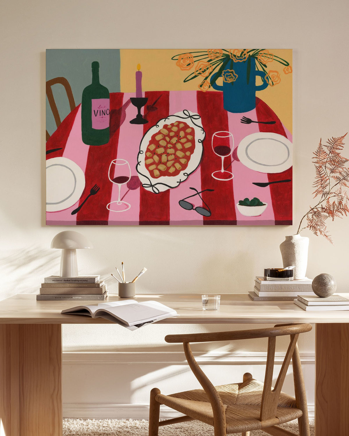 Girl Dinner Canvas print