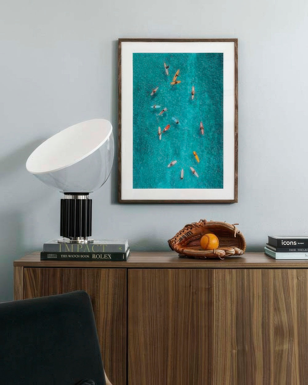 Surfers from Above Print