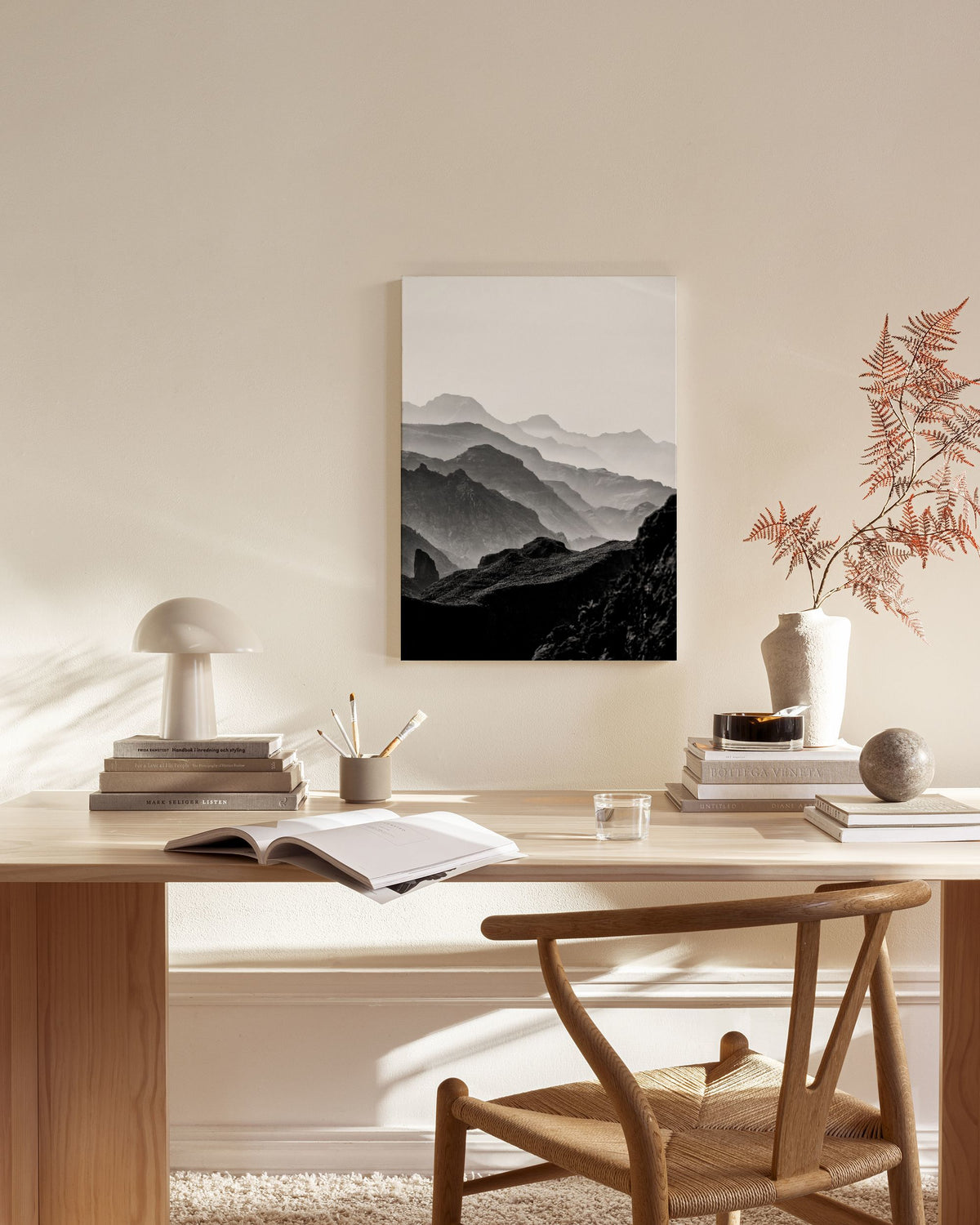 Black Rocky Mountains Canvas print
