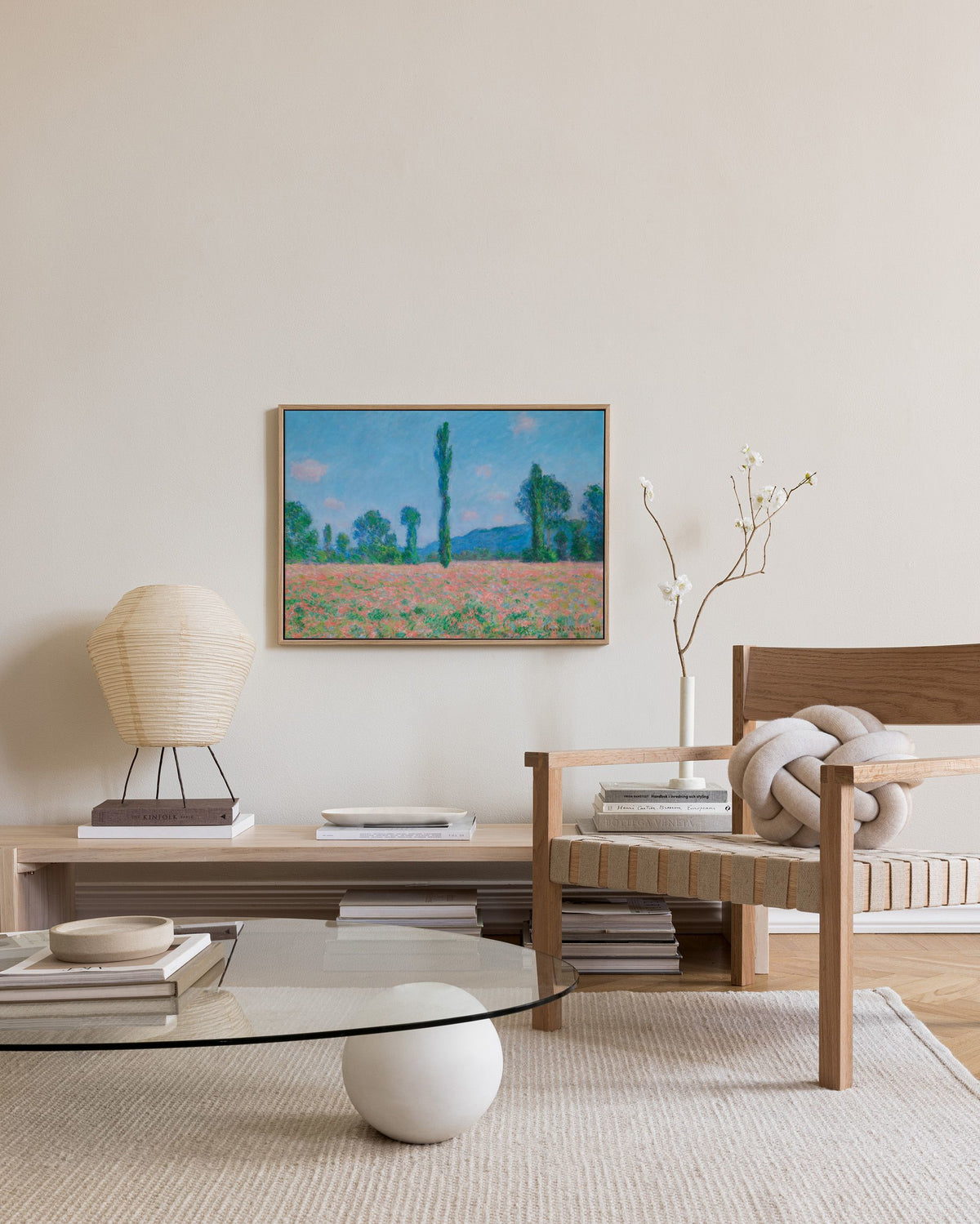 Monet - Poppy Field (Giverny) Canvas print