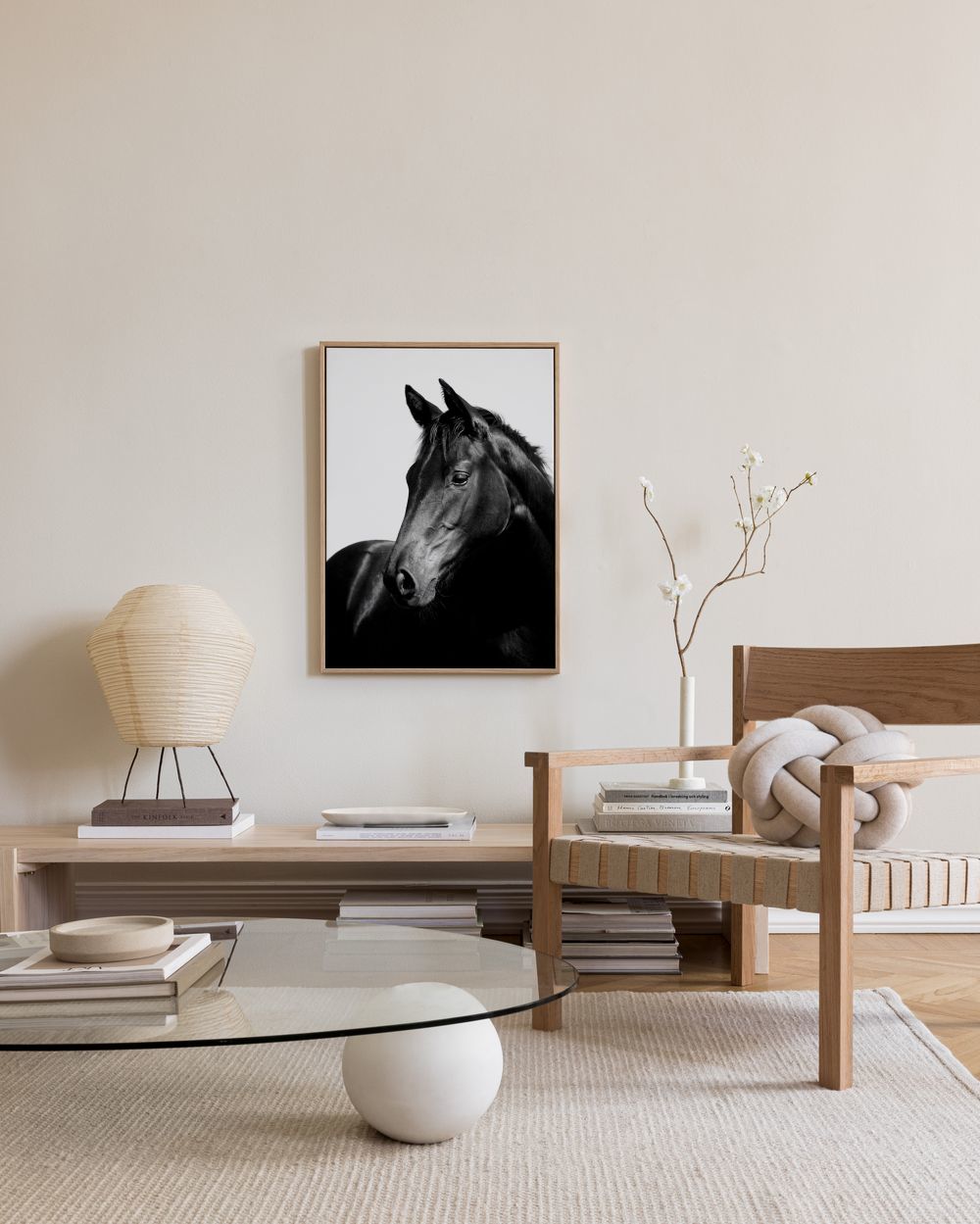 Black Stallion, Canvas print