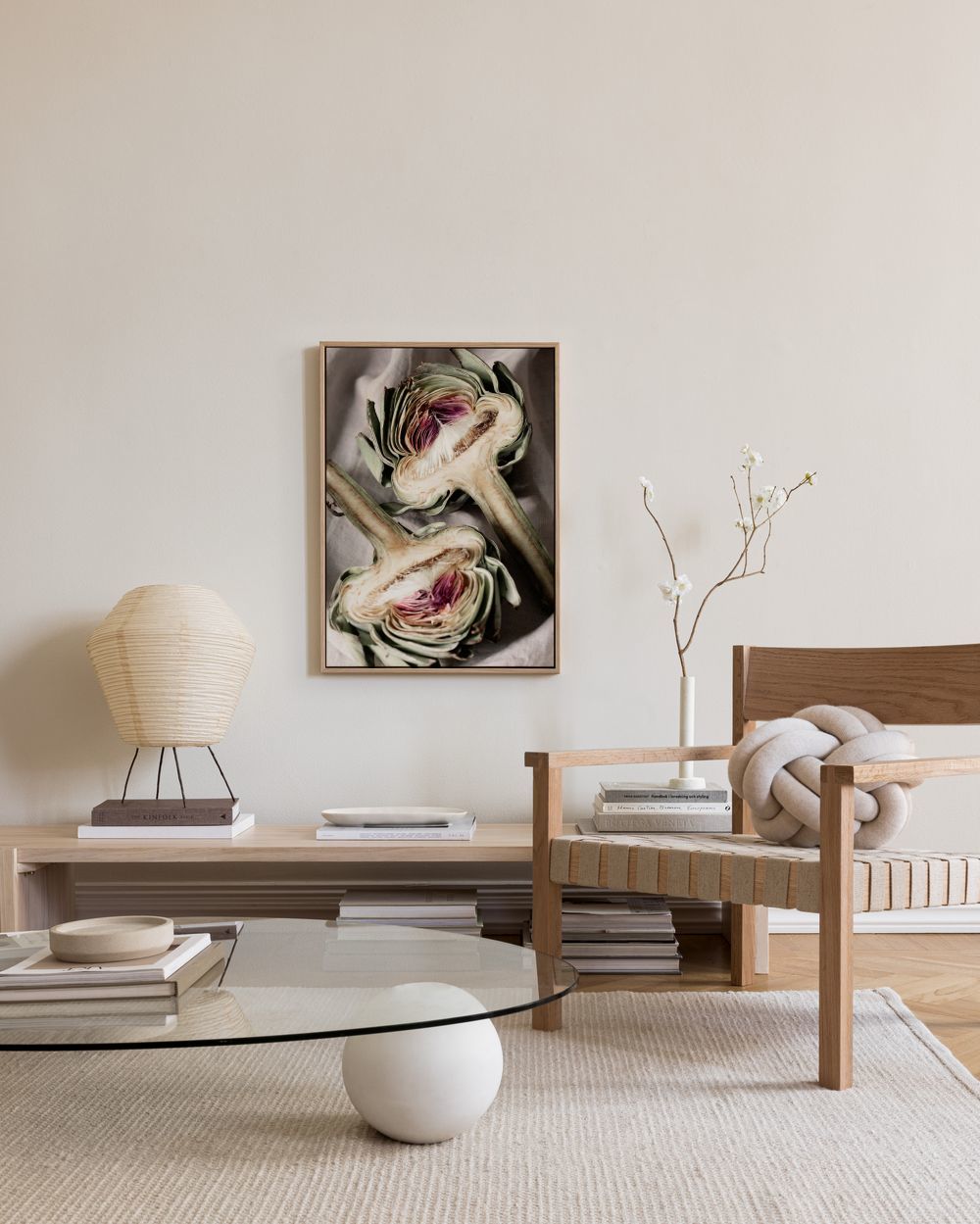 Soft Artichokes Canvas print