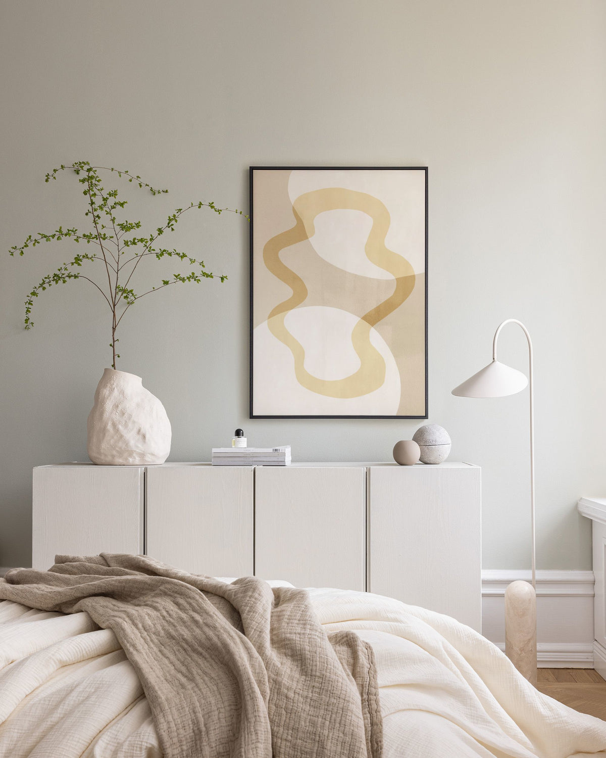 Abstract Yellow Shapes No2 Canvas print