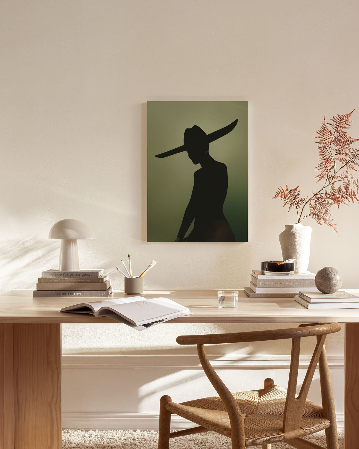 Silhouette Sheriff Canvas print