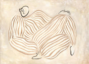 Figure in Beige Print