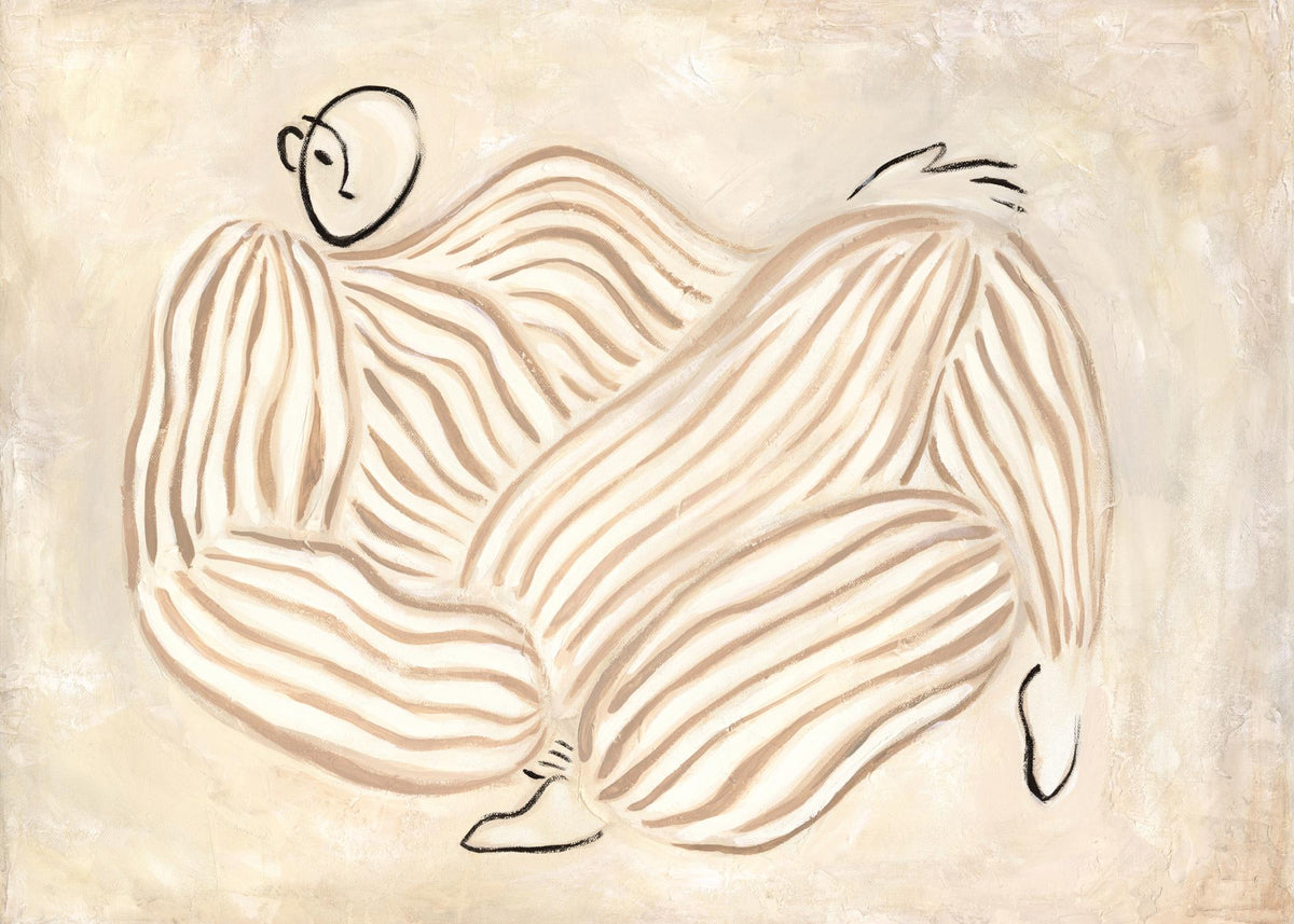 Figure in Beige Print