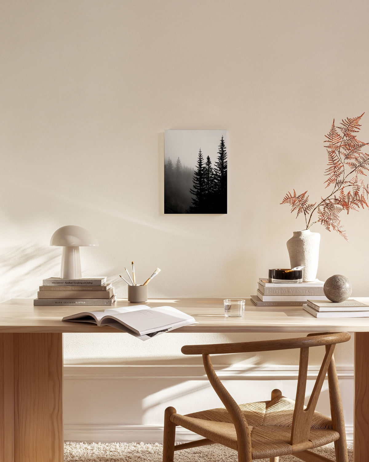 Tree Tops B&W Canvas print