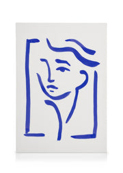 Portrait in Blue Canvas print