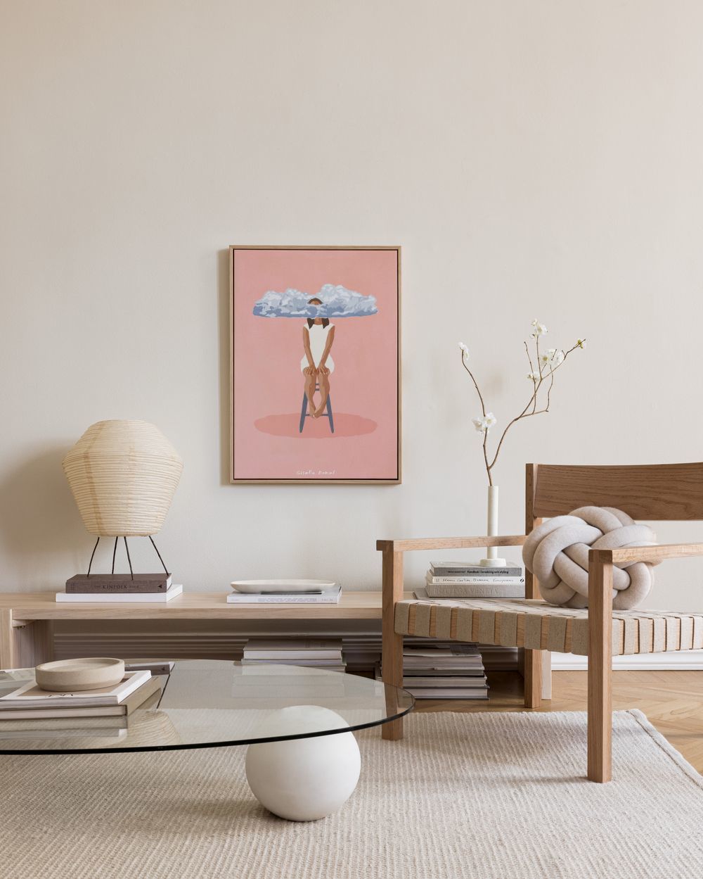 Giselle Dekel - Pink Meditation Canvas print